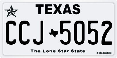 TX license plate CCJ5052