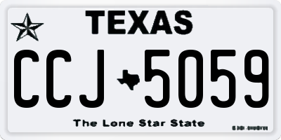 TX license plate CCJ5059