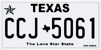 TX license plate CCJ5061