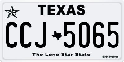 TX license plate CCJ5065