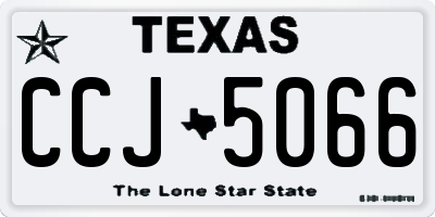 TX license plate CCJ5066