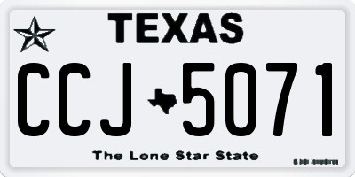 TX license plate CCJ5071