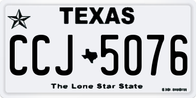 TX license plate CCJ5076