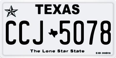 TX license plate CCJ5078