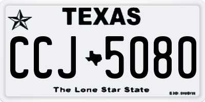 TX license plate CCJ5080