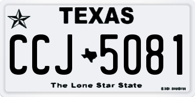 TX license plate CCJ5081
