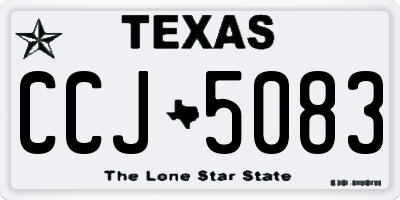 TX license plate CCJ5083