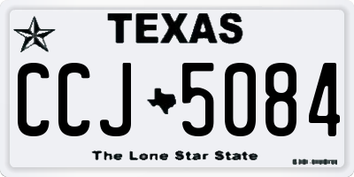 TX license plate CCJ5084