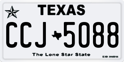 TX license plate CCJ5088