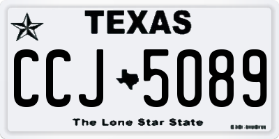TX license plate CCJ5089