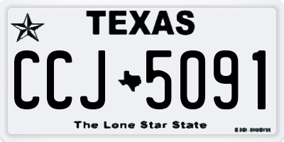 TX license plate CCJ5091