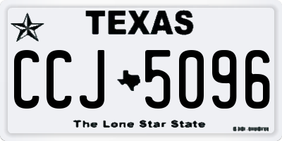 TX license plate CCJ5096