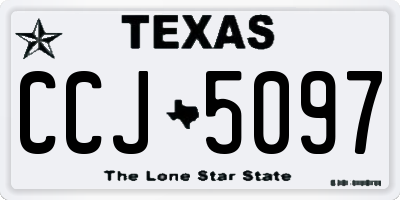 TX license plate CCJ5097