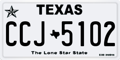 TX license plate CCJ5102