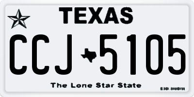 TX license plate CCJ5105