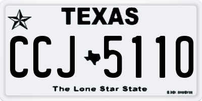 TX license plate CCJ5110