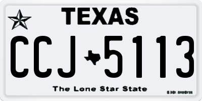 TX license plate CCJ5113
