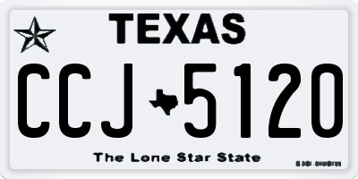 TX license plate CCJ5120