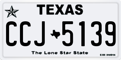 TX license plate CCJ5139