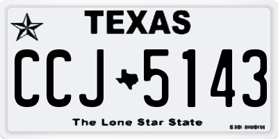 TX license plate CCJ5143