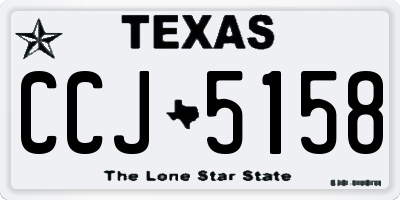 TX license plate CCJ5158