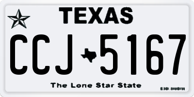 TX license plate CCJ5167