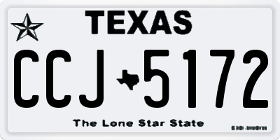 TX license plate CCJ5172