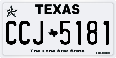 TX license plate CCJ5181