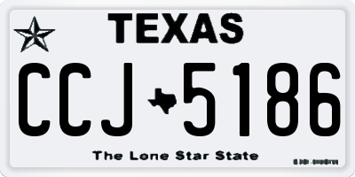 TX license plate CCJ5186