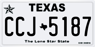 TX license plate CCJ5187