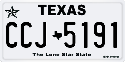TX license plate CCJ5191