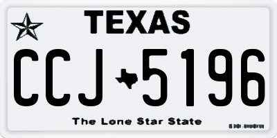 TX license plate CCJ5196