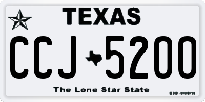 TX license plate CCJ5200