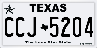 TX license plate CCJ5204