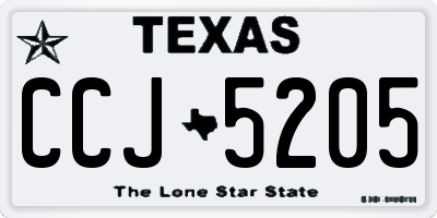 TX license plate CCJ5205