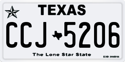 TX license plate CCJ5206