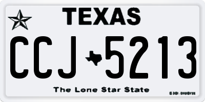 TX license plate CCJ5213