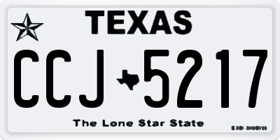 TX license plate CCJ5217