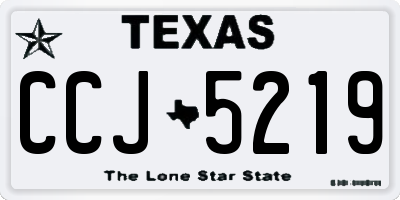 TX license plate CCJ5219