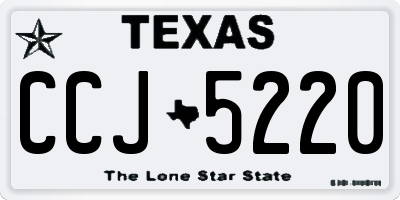 TX license plate CCJ5220