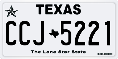 TX license plate CCJ5221