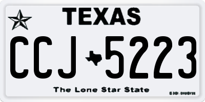 TX license plate CCJ5223