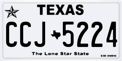 TX license plate CCJ5224