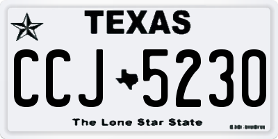 TX license plate CCJ5230