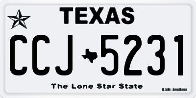 TX license plate CCJ5231