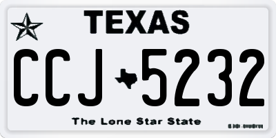 TX license plate CCJ5232