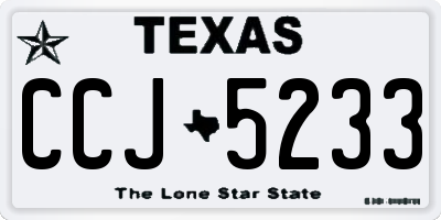 TX license plate CCJ5233