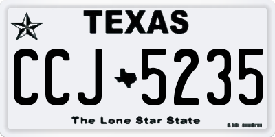 TX license plate CCJ5235