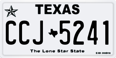 TX license plate CCJ5241