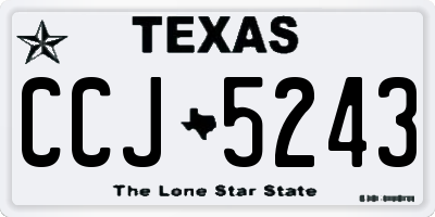 TX license plate CCJ5243